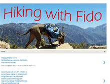 Tablet Screenshot of hikingwithfido.com